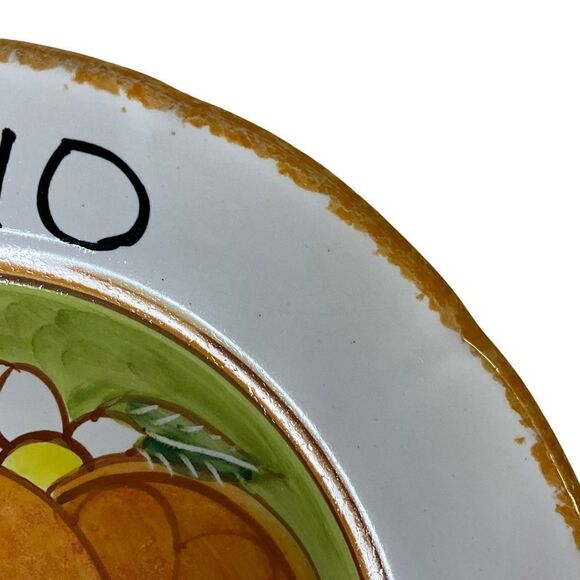 CERASELLA Prodotto Vietrese Plate Festa Regionale 2003 Handpainted Orange - Picture 11 of 13